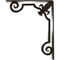 Ekena Millwork Fleur De Lis Wrought Iron Bracket, (Triple center brace), Antiqued Warm Silver 2"W x 10"D x 12"H BKTM02X10X12TFLAWS - alternate 5